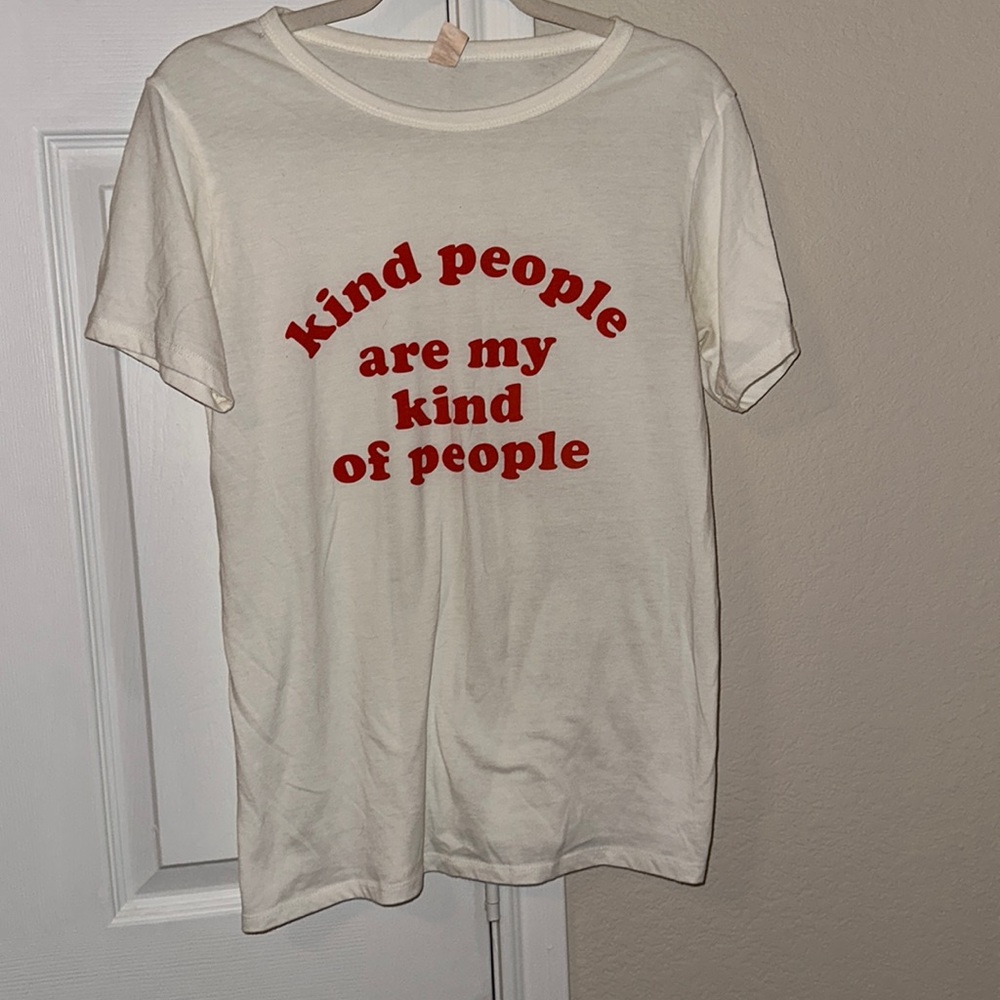 White graphic tee